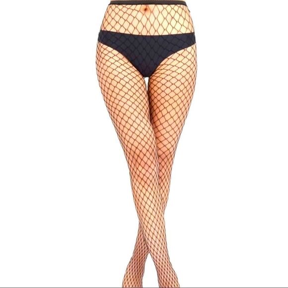 Black Fishnet Stockings OSFM - Picture 1 of 3
